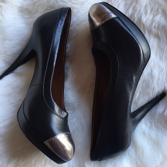 MRKT WOMEN 4.5 INCH HEEL MEL BLACK/PEWTER SIZE 37.5 - Picture 1 of 8